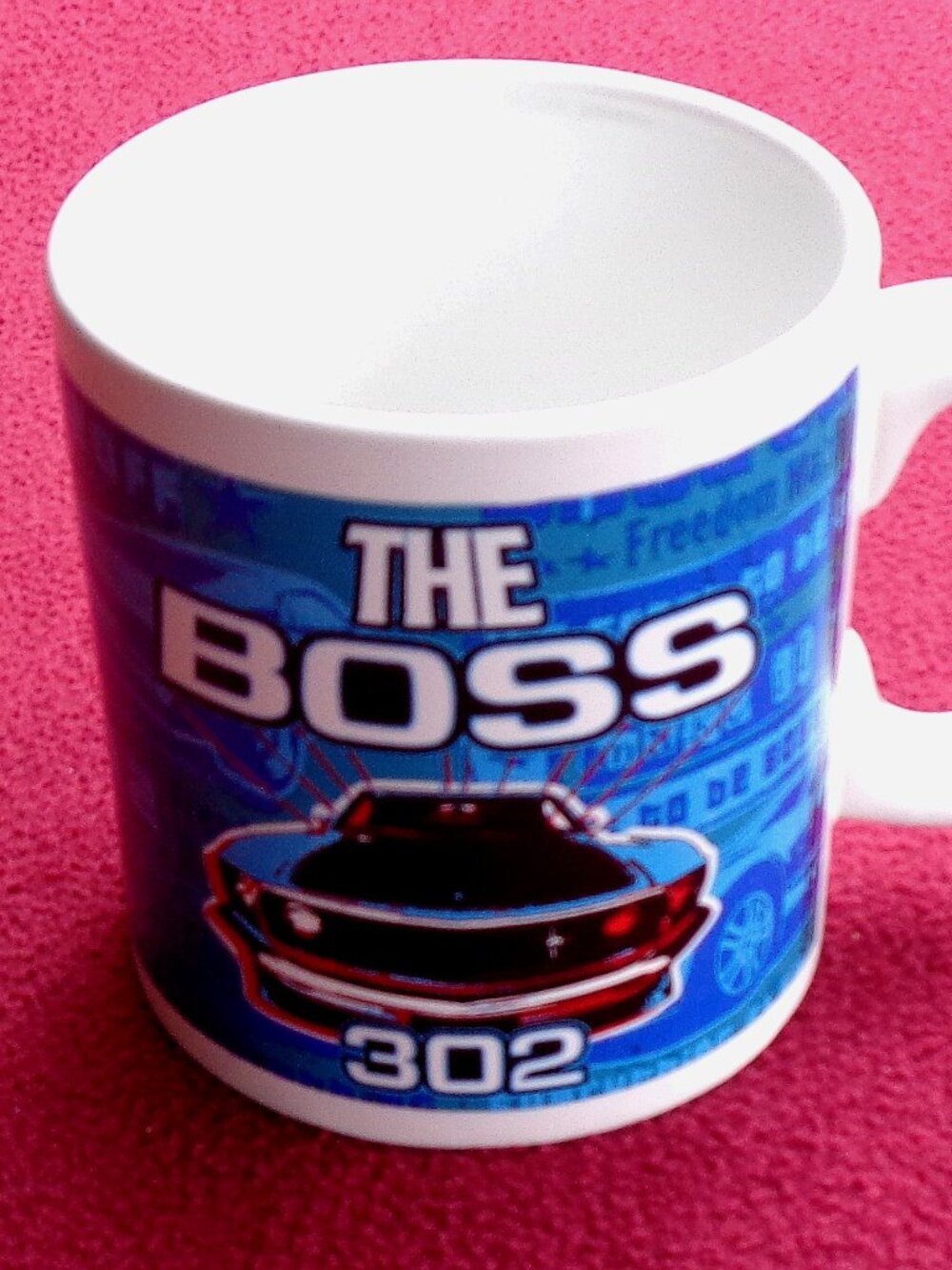 very nice ford mustang the boss 302 large coffee mug like new
